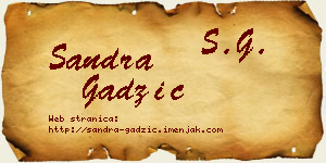 Sandra Gadžić vizit kartica